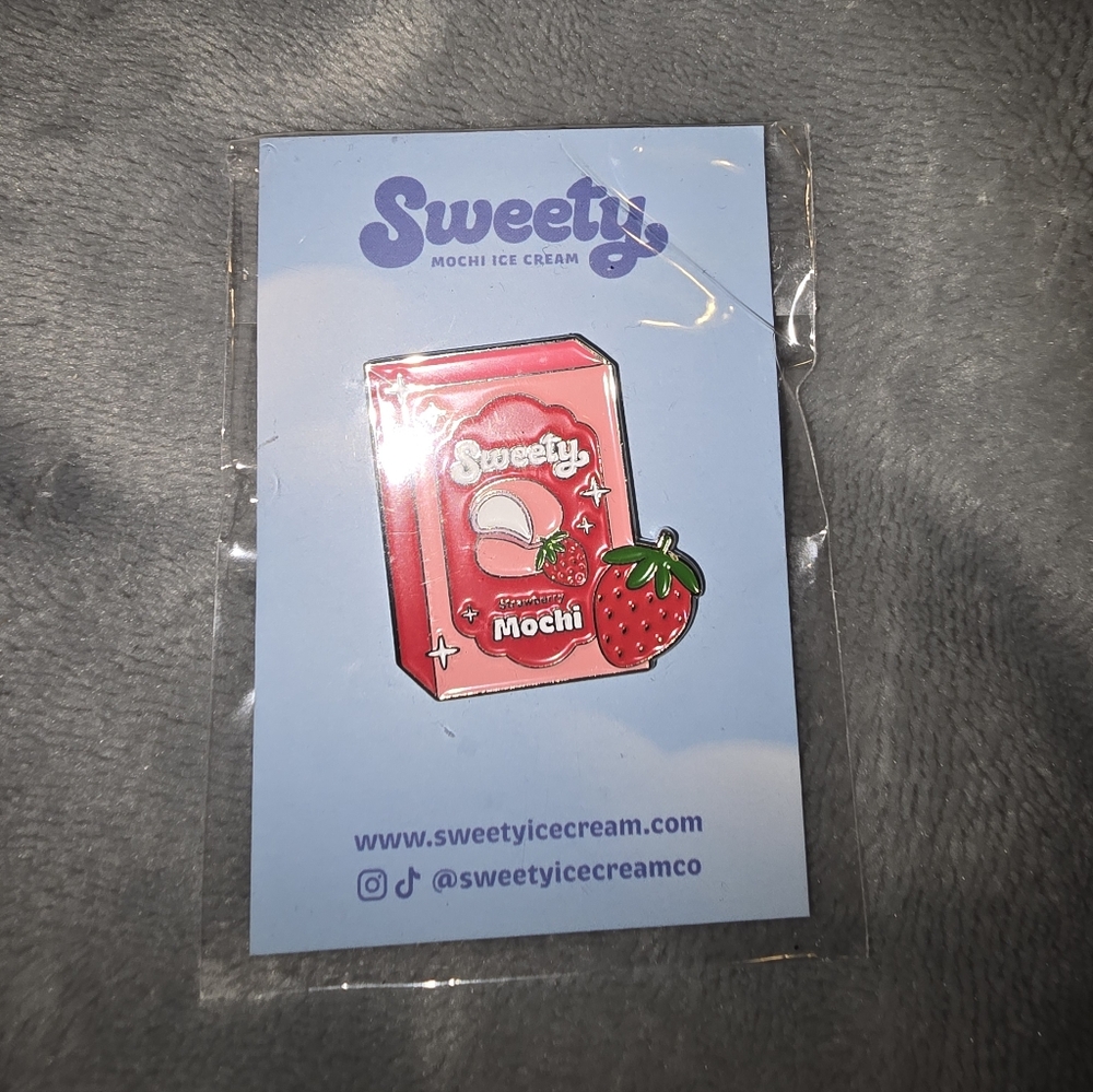 Mochi Ice Cream Enamel Pin - Red
